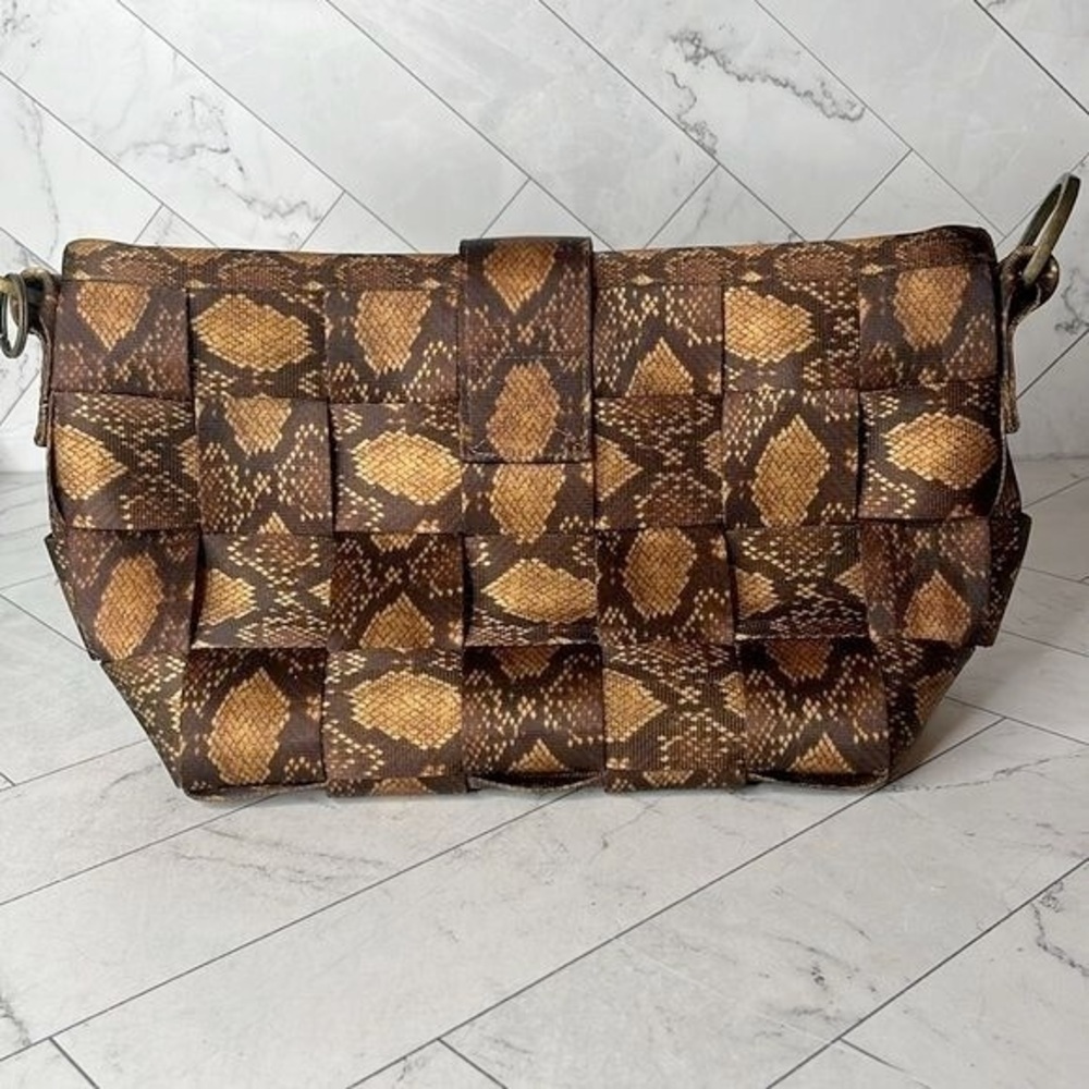 Harveys Woven Brown and Tan Shoulder Bag - Picture 2 of 4
